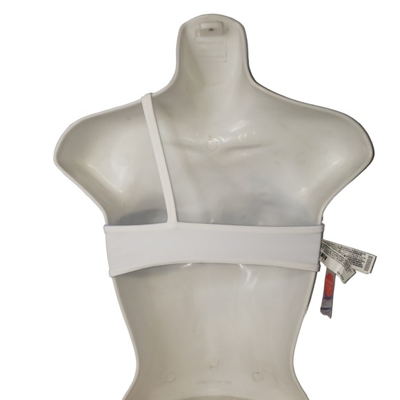 FOREVER 21 Reversible One Shoulder Swim Top Periwinkle Blue / White Size Medium - Picture 4 of 8